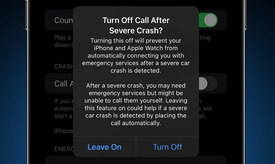 灵川苹果14维修分享 iPhone 14 和 Apple Watch 上关闭崩溃检测 
